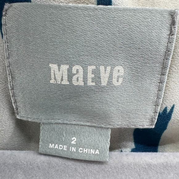 Maeve Top 2 Green Arrow Print Western Rohana V-Neck Long Sleeve Lightweight - Picture 3 of 13